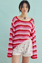 Load image into Gallery viewer, RELAX CROCHET JUMPER - SUGAR STRIPE
