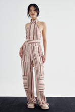 Load image into Gallery viewer, AUDREY HALTER TOP - MACAROON STRIPE
