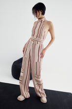 Load image into Gallery viewer, AUDREY HALTER TOP - MACAROON STRIPE

